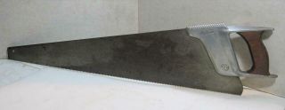 Vintage Henry Disston Aluminum Wood Handle 26.  5 " Blade Hand Saw