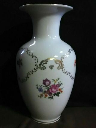 Elegant Vtg.  Reichenbach Germany Fine China Hand Painted Gold Giled/floral Vase