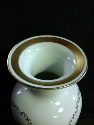 Elegant Vtg.  Reichenbach Germany Fine China Hand Painted Gold Giled/Floral Vase 4