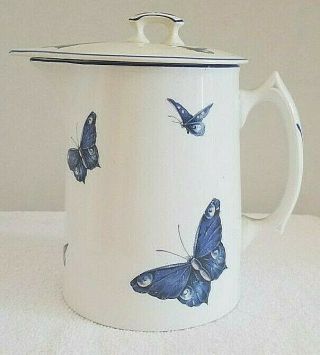 Edwin M.  Knowles China Butterfly Pitcher With Lid Vintage