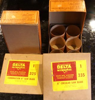 Vintage Delta Packaging,  Blades,  Sanding Sleeves 325,  335,  832
