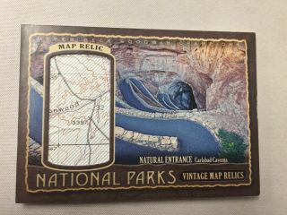 2019 Goodwin Champions National Parks Carlsbad Caverns Vintage Map Relic /30