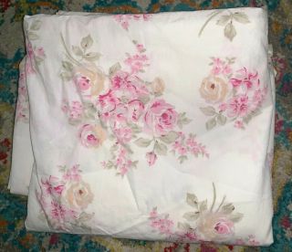 Vtg Simply Shabby Chic Pink Blush Beauty Shower Curtain