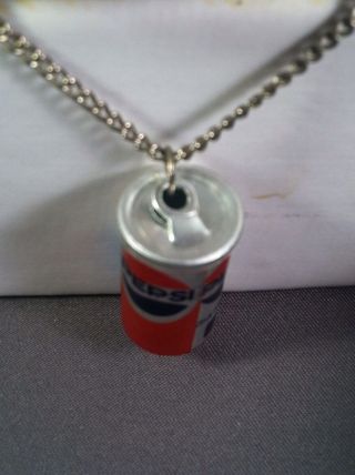 Vintage 1970 ' s Pepsi Can Necklace Pendant 3