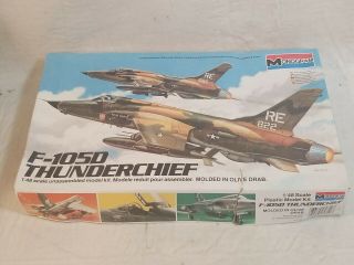 Vintage 1/48 Monogram F - 105d Thunderchief " Thud " Box Dated 1985 Bags