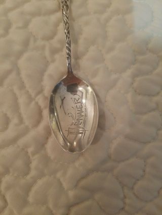 Vintage Sterling Silver Denver Indian Souvenir Spoon 4