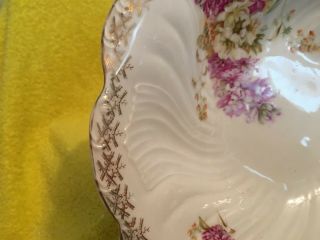 VINTAGE Early CT Serving Bowl - Floral Design - Made in Germany - Numbered 4