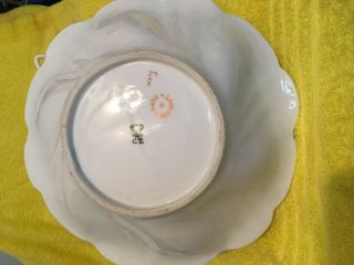 VINTAGE Early CT Serving Bowl - Floral Design - Made in Germany - Numbered 5