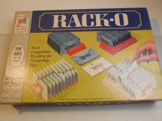 Vintage 1966 Rack - O 4765 Milton Bradley Game - Racks,  Holder,  Cards Bo