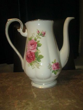 Vintage American Beauty Royal Albert Coffee Pot No Lid Made In England