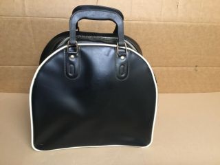 AMF Bowling Ball Bag Black Vintage case w/ metal rack Retro style 4 10 pin 2