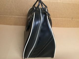 AMF Bowling Ball Bag Black Vintage case w/ metal rack Retro style 4 10 pin 3