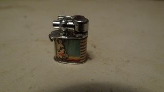 Vintage Pinup Girl Mini Express Japan Lighter 3/4 " X 1 " Rare Htf