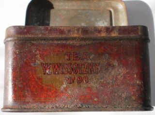 Imperial Russia 19th XIX Century Vintage W.  Wissotzky & Co Tea Box Jar 3