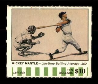 Vintage 1968 American Oil Winners Circle Mickey Mantle Card