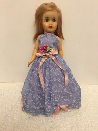 Vintage Circle P Little Miss Revlon Type Doll In Blue Formal