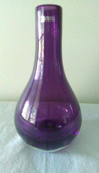 VINTAGE TARNOW GLASS ART VASE 9 