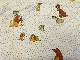 Vintage Disney Lady And The Tramp Duvet Cover / Fabric