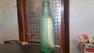 1900s Vintage Lamont Bottle M Bickfords & Sons With Patent Adelaide Approx 10oz