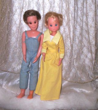 Vintage Mattel The Sunshine Family Couple Dolls Steve ? Stephie ?