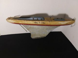 Antique Vintage Wood/metal Pond Sail Boat Model 18 ",  Research Industries Saginaw