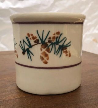Vintage 1982 Hartstone Pottery Mug Hand Painted Pine Cone Branch Coffee Tea Mug 3
