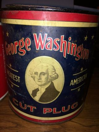 Vintage Tobacco Tins George Washington Cut Plug And Prince Albert Crimp Cut