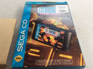 Rare Sega Cd Backup Back Up Ram Cart Memory Cartridge Authentic Vtg Game Save