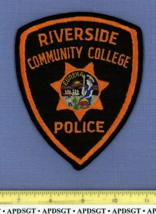 Riverside Community College (old Vintage) California School Campus Police Patch