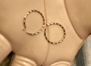 Vintage 14K 585 Gold Childs Hoop Earrings 2