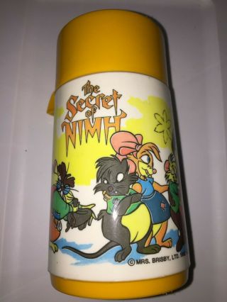 Vintage 1982 The Secret Of Nimh Aladdin Thermos With Cup Vtg 1980’s 80’s