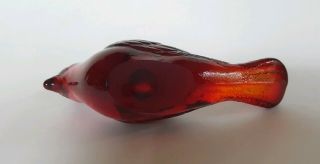 Vintage Westmoreland Ruby Red Glass Cardinal Bird 4
