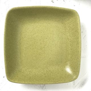 Vintage Ceramic GLIDDEN Pottery 23 Speckled Green Rectangle Serving Bowl 10” 3