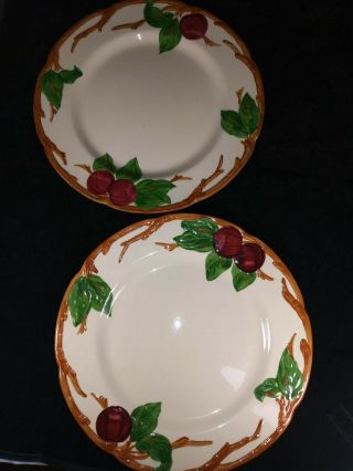 Set Of 2 Vintage Franciscan Apple 10.  5 " Dinner Plates Made In California