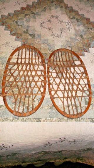 Vintage 1942 Lund Us Military Snowshoes 10 1/2 " X 21 "