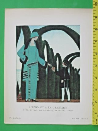 Gazette Du Bon Ton,  Art Deco Pochoir Print,  A.  E.  Marty,  L 
