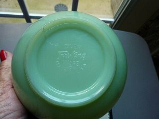 Vintage FIRE KING OVEN WARE Jadeite Green Glass Cereal Chili Bowl 2
