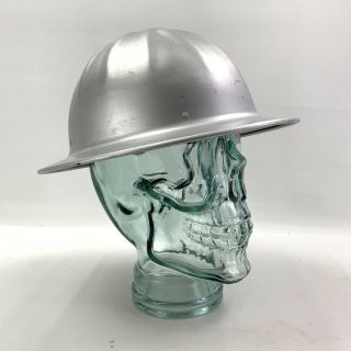 Vintage B.  F.  Mcdonald Hard Hat Aluminum Construction Helmet Logger Mining