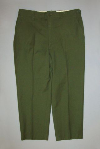 Old Vtg Dated 1952 Korean War Us Army Reg X - Large Wool Military Uniform Pants