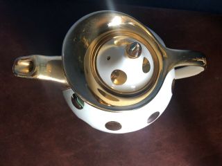 Vintage Hall China Windshield Gold Dot Teapot Tea Pot 6 Cup. 5