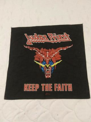 Vintage 1984 Judas Priest Keep The Faith Handkerchief? Bandana?