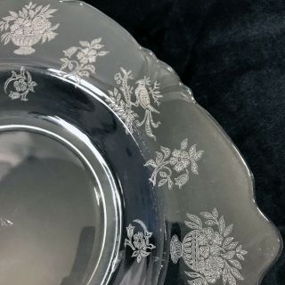 Set of 4 Vintage Heisey Chintz Luncheon Plates 8 3/8 