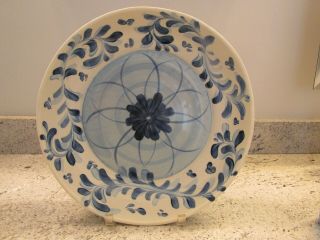 Gail Pittman Pottery Lace Large Round Platter 14 " X 14 " Vintage