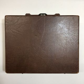 Vintage Savoy 16 Cassette Carrying Case Brown Faux Leather 3