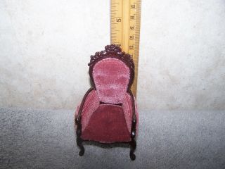 1:12 Dollhouse Miniature Chair Commercial & Foot Stool 4