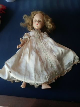 Vtg.  Mme Alexander 14 " Doll With Open & Close Eyes.  Good