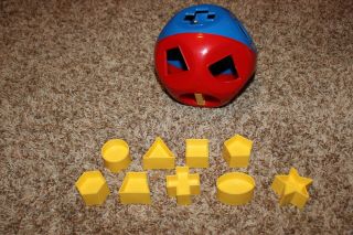 Tupperware Shape O Sorter Ball Toy Tupper Toy With 9 Shapes Vintage