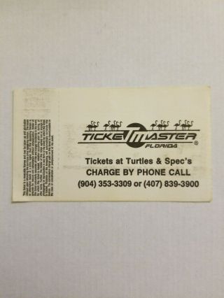 Vintage 1988 Ozzy w/Anthrax concert ticket stub 2