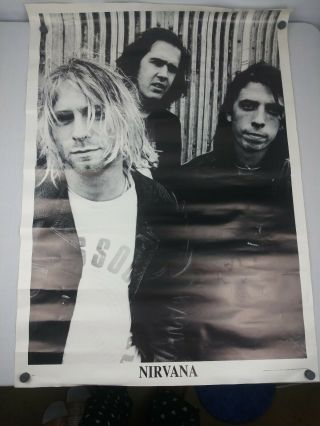 Rare Vintage Nirvana Print Poster Printed By Gb In Uk No Pin Holes
