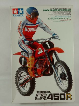 Tamiya Vintage Motorcycle Model,  Honda Cr450r,  Motocrosser,  1/12 Scale